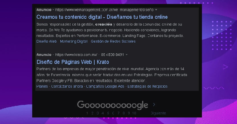 Ads at the bottom of SERPs page serp google