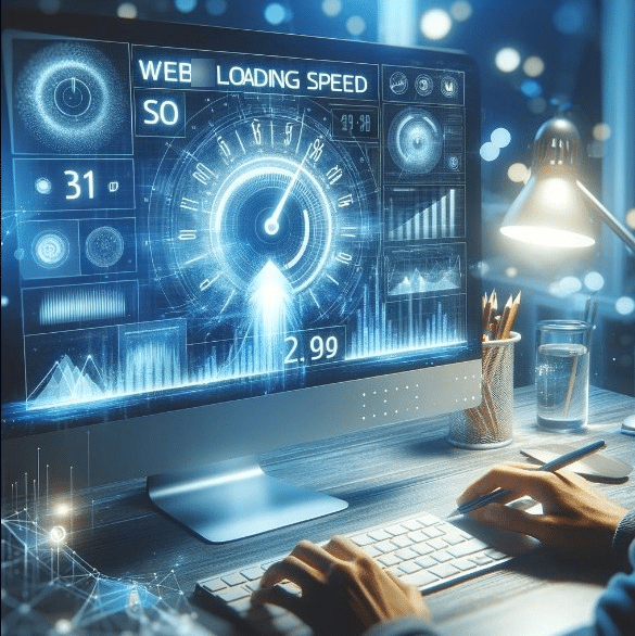Especialista analizando velocidad de sitio web para SEO | Posiciona.Digital