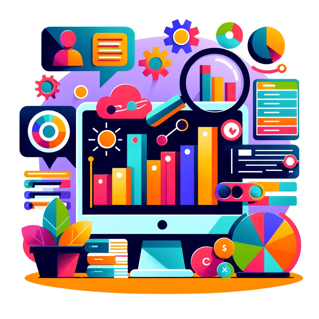 Gráficos descuidados simbolizan falta de análisis SEO | Posiciona.Digital