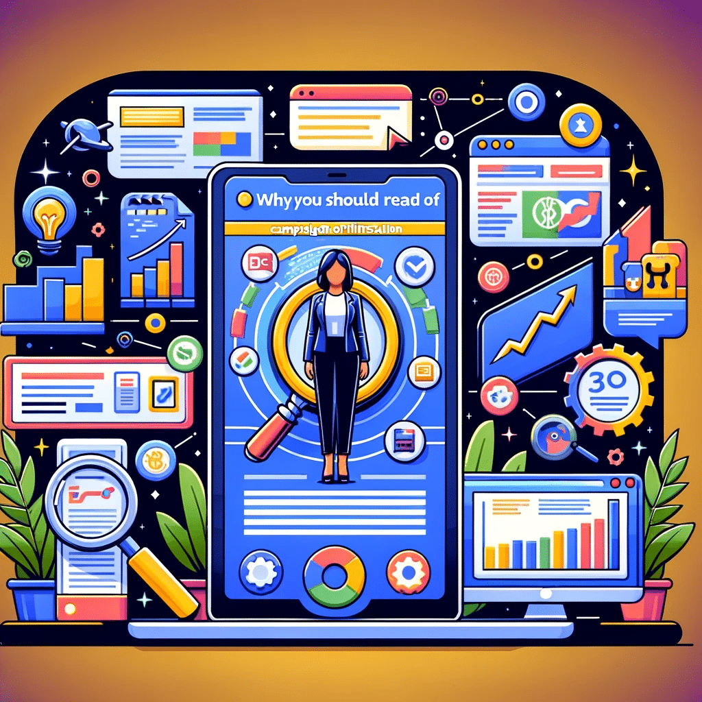 Ilustración sobre optimización avanzada en Google Ads, con herramientas y métricas para expertos. | Posiciona.Digital