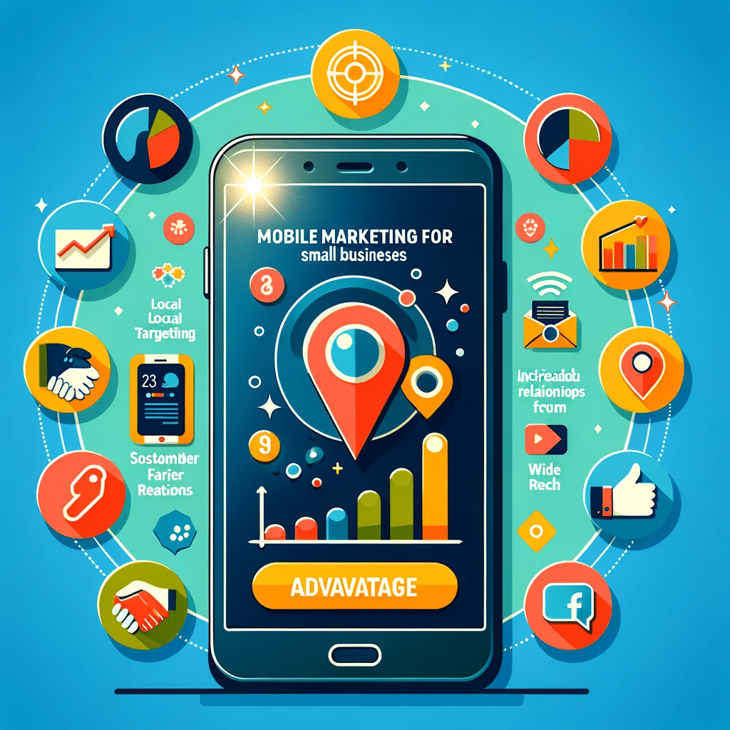 Smartphone con campaña de marketing móvil y beneficios como alcance local y aumento de engagement. | Posiciona.Digital