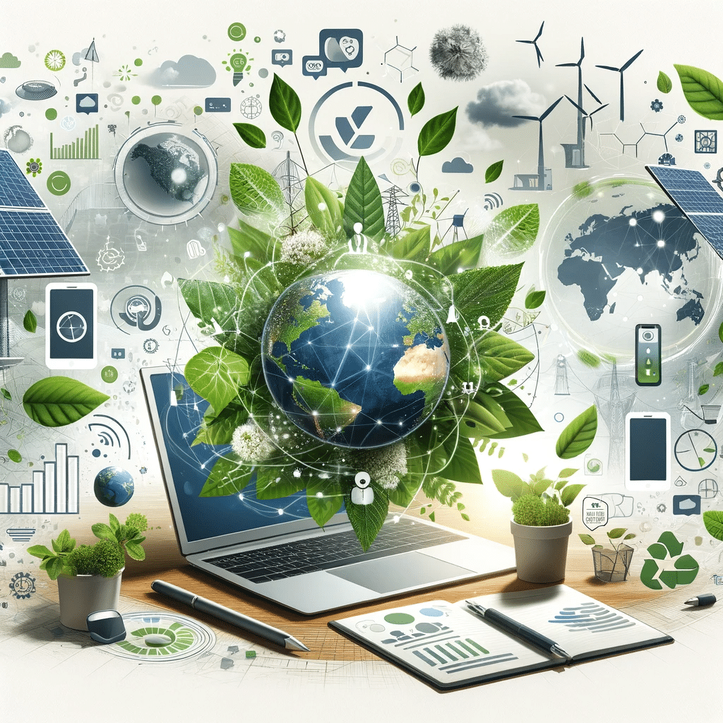 Estrategia de mercadotecnia digital sostenible con elementos naturales y digitales | Posiciona.Digital