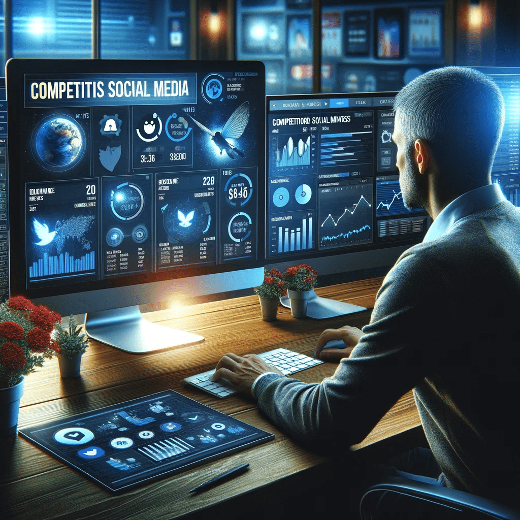 Analista de marketing digital monitoreando redes sociales. | Posiciona.Digital