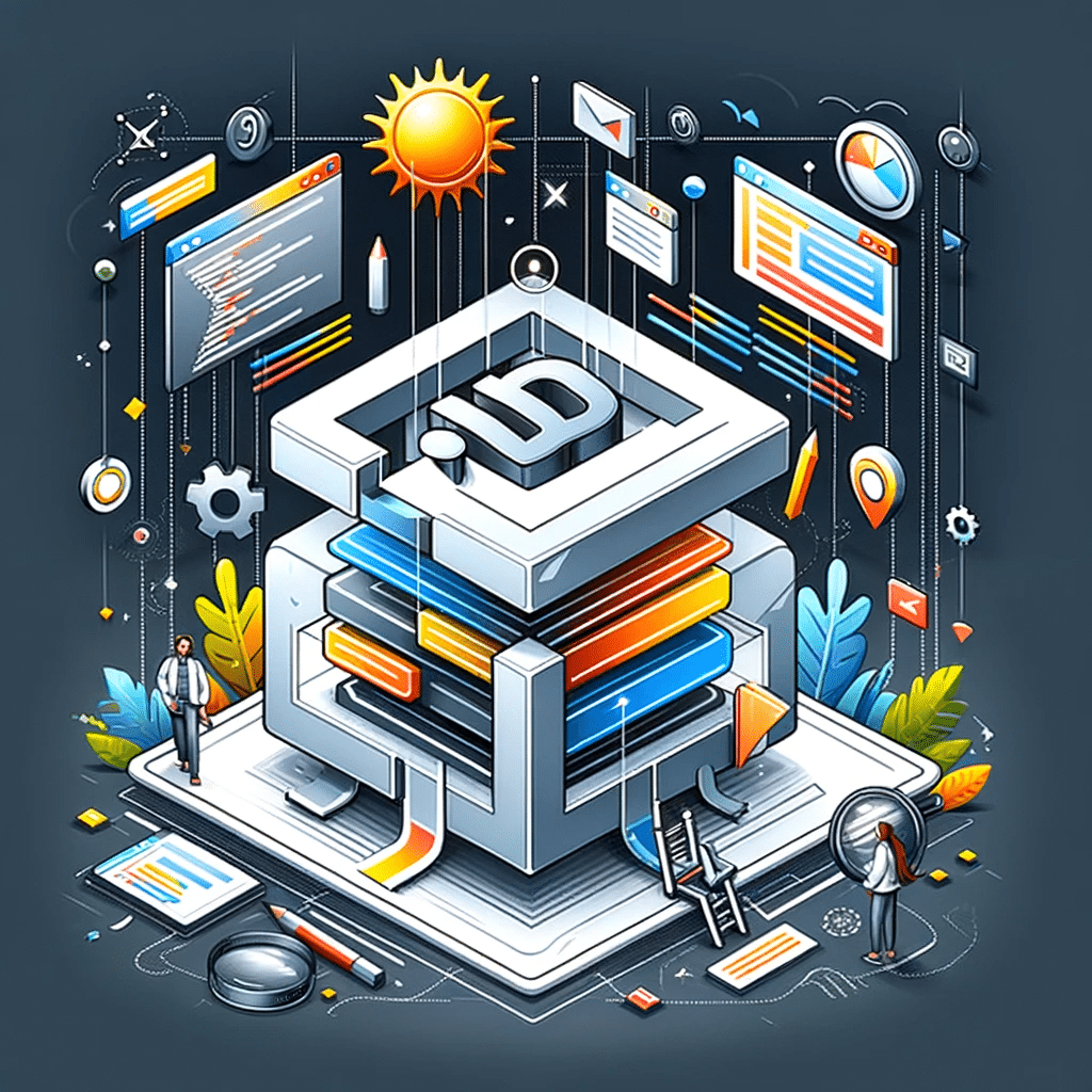 Símbolo de código HTML con estructura optimizada, destacando eficiencia en desarrollo web. Redes sociales | Posiciona.Digital