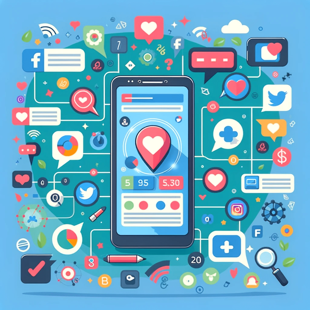 Smartphone con redes sociales, importante el SEO off y Linkbuilding | Posiciona.Digital