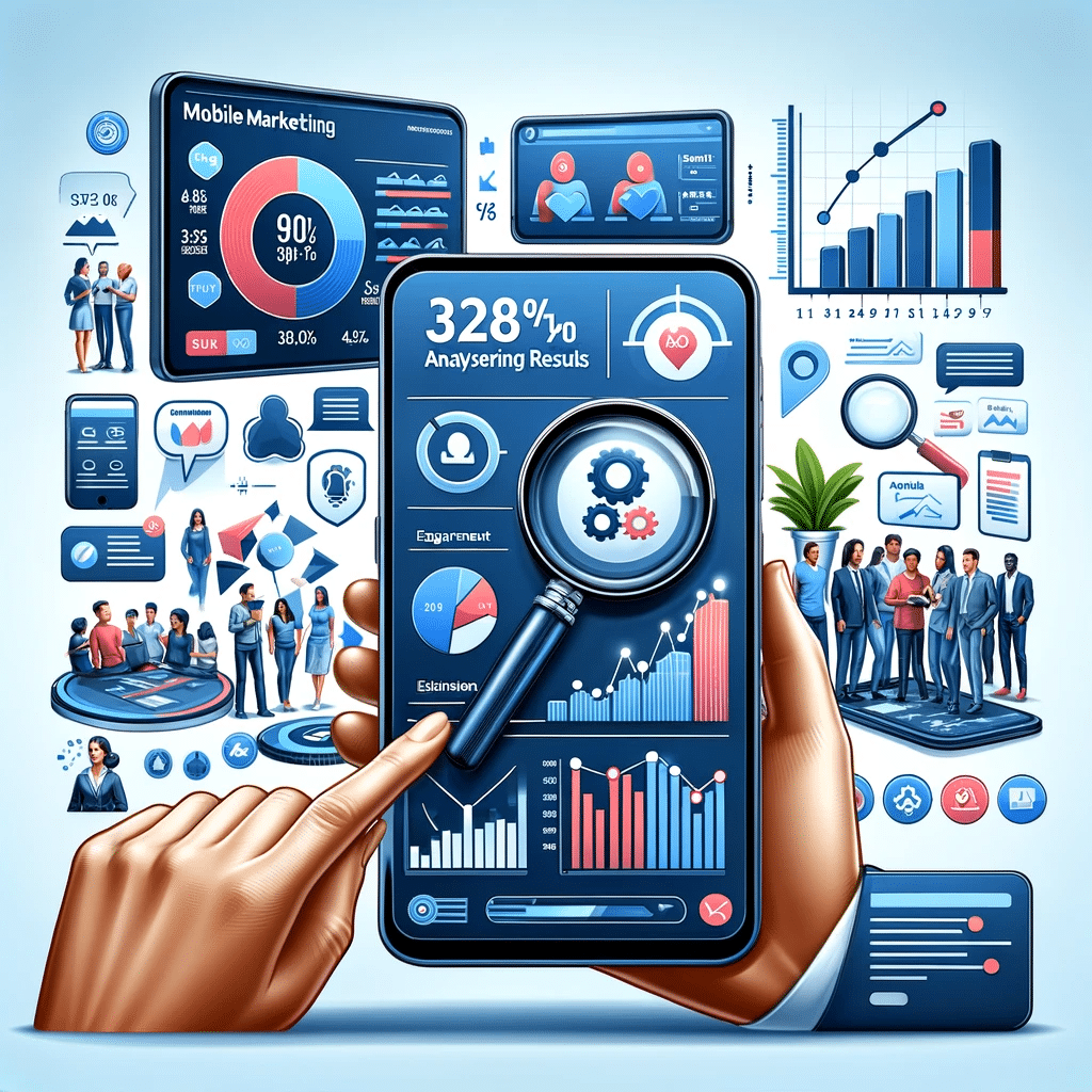 Smartphone y tablet con análisis de marketing y gráficos de engagement para pymes. | Posiciona.Digital