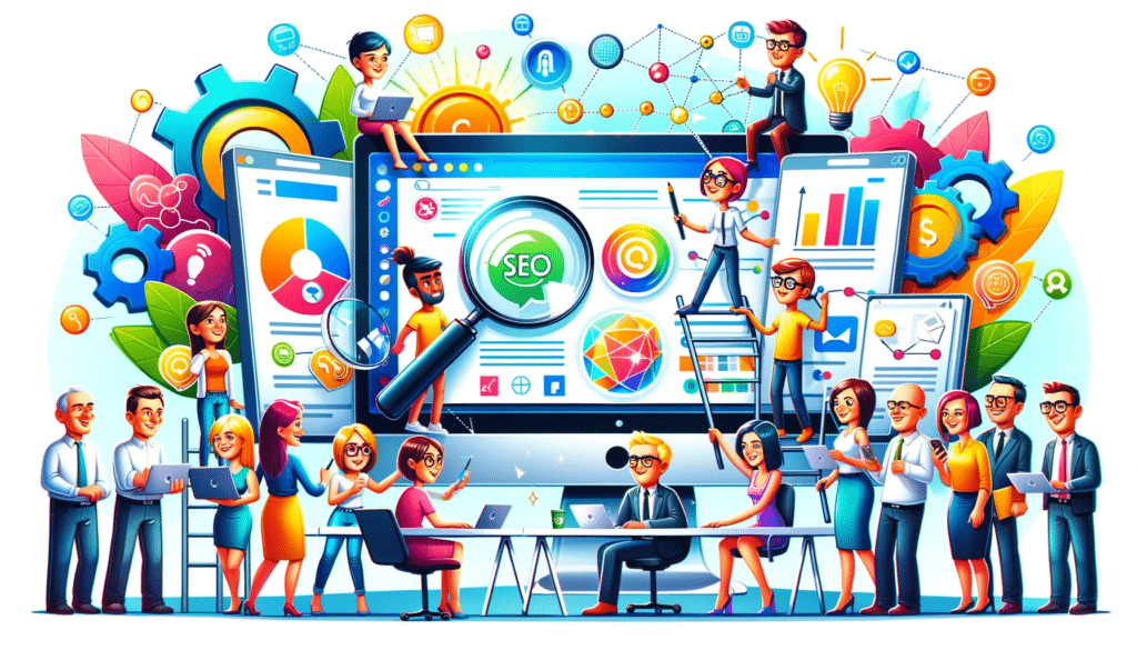 Caricatura introduciendo SEO y Marketing de Contenidos. | Posiciona.Digital