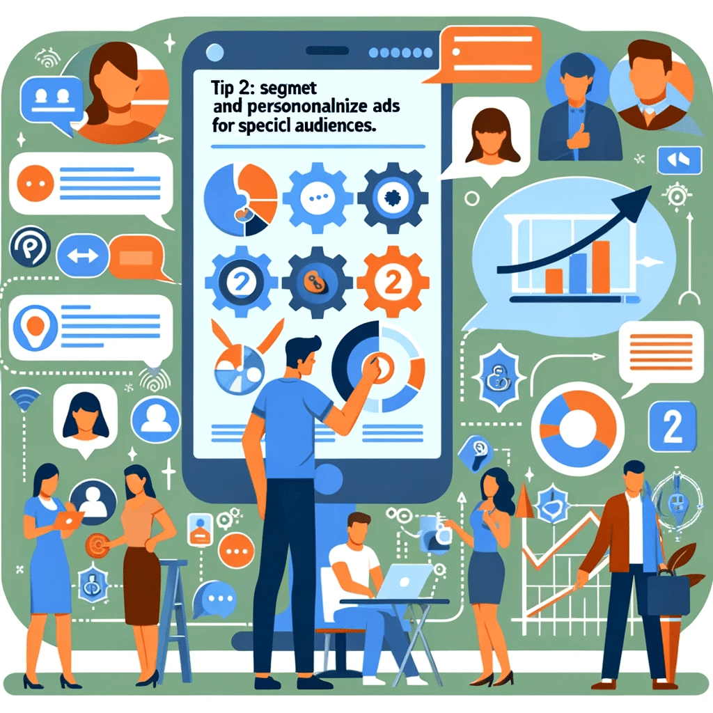 Ilustración sobre segmentación y personalización de anuncios para audiencias específicas en marketing digital. | Posiciona.Digital