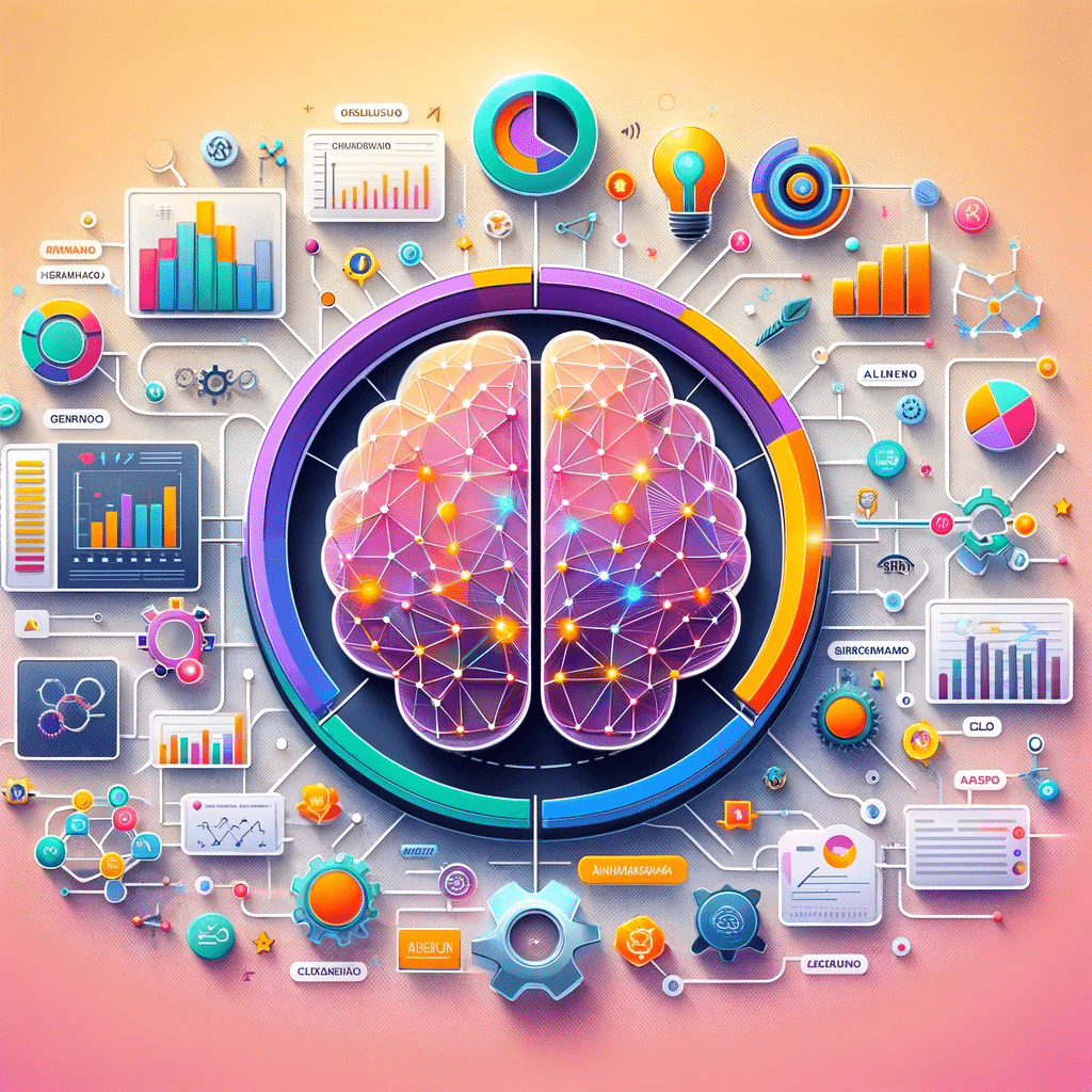 IA en forma de cerebro conectada a SEO, simbolizando aprendizaje automático | Posiciona.Digital