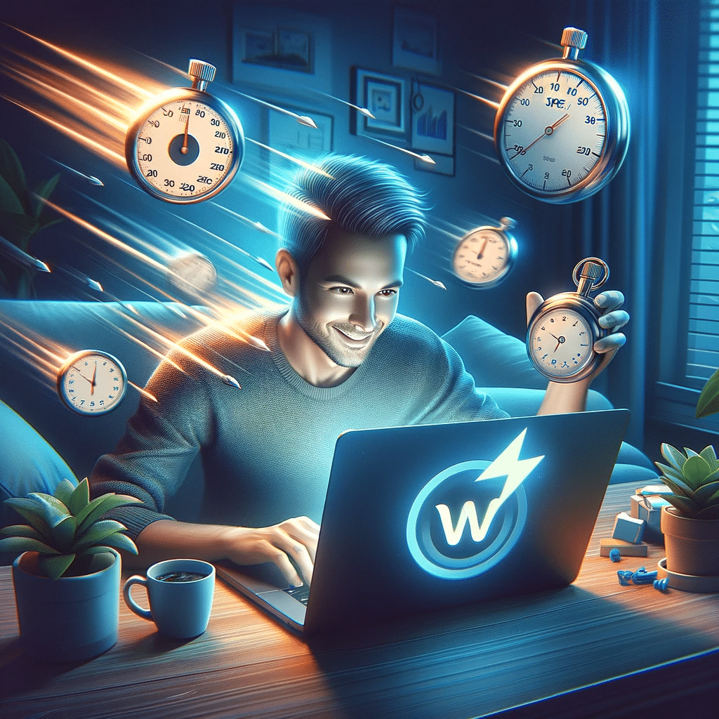 Navegación rápida en laptop gracias a WP Rocket