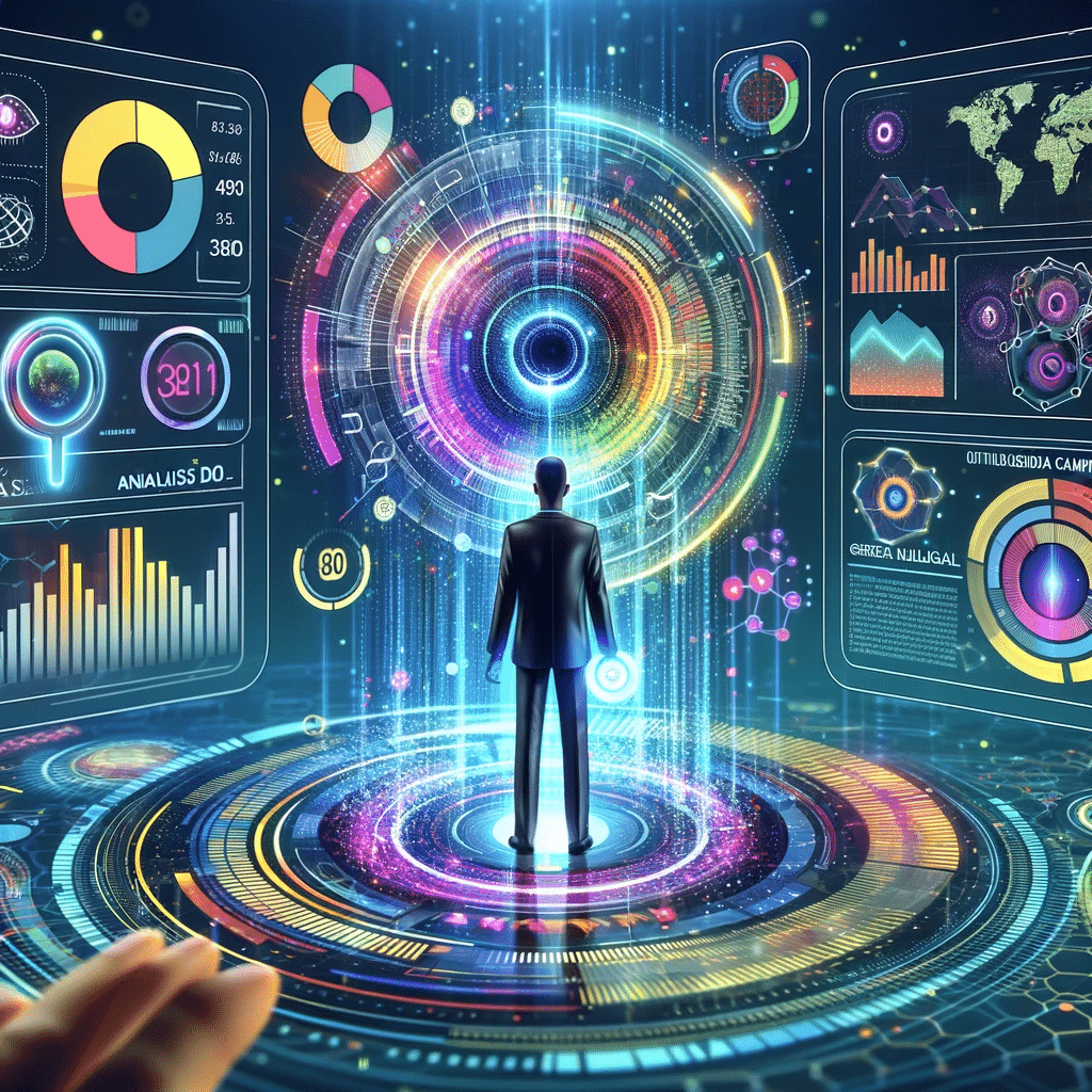 Holograma con tendencias de SEO futuras, simbolizando innovación en análisis | Posiciona.Digital