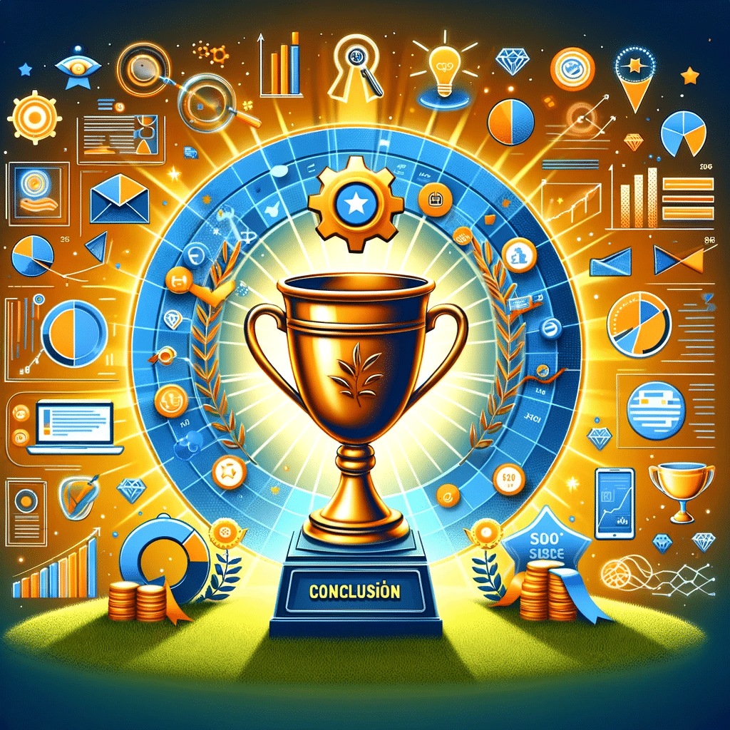 Trofeo simbolizando éxito en SEO con análisis predictivo. | Posiciona.Digital