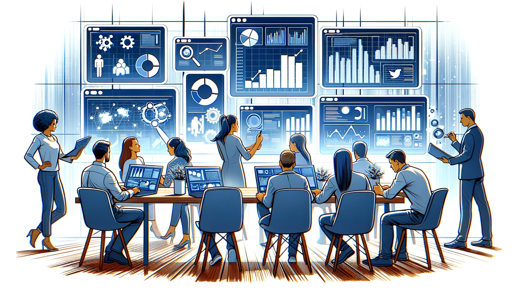 Profesionales de marketing analizando datos para tomar decisiones | Posiciona.Digital