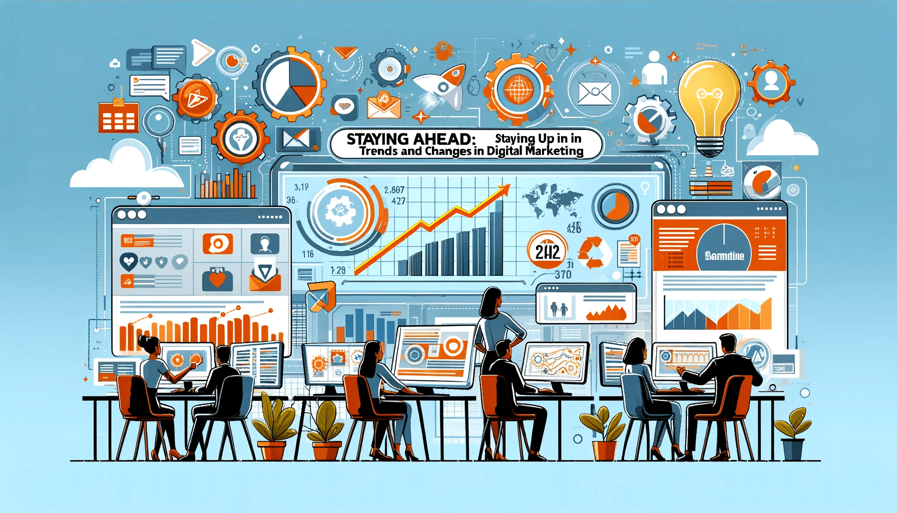 Profesionales del marketing digital analizando tendencias y datos | Posiciona.Digital