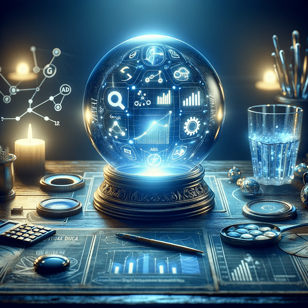Bola de cristal simboliza predicción de tendencias en marketing digital. Términos SERP Penguin | Posiciona.Digital