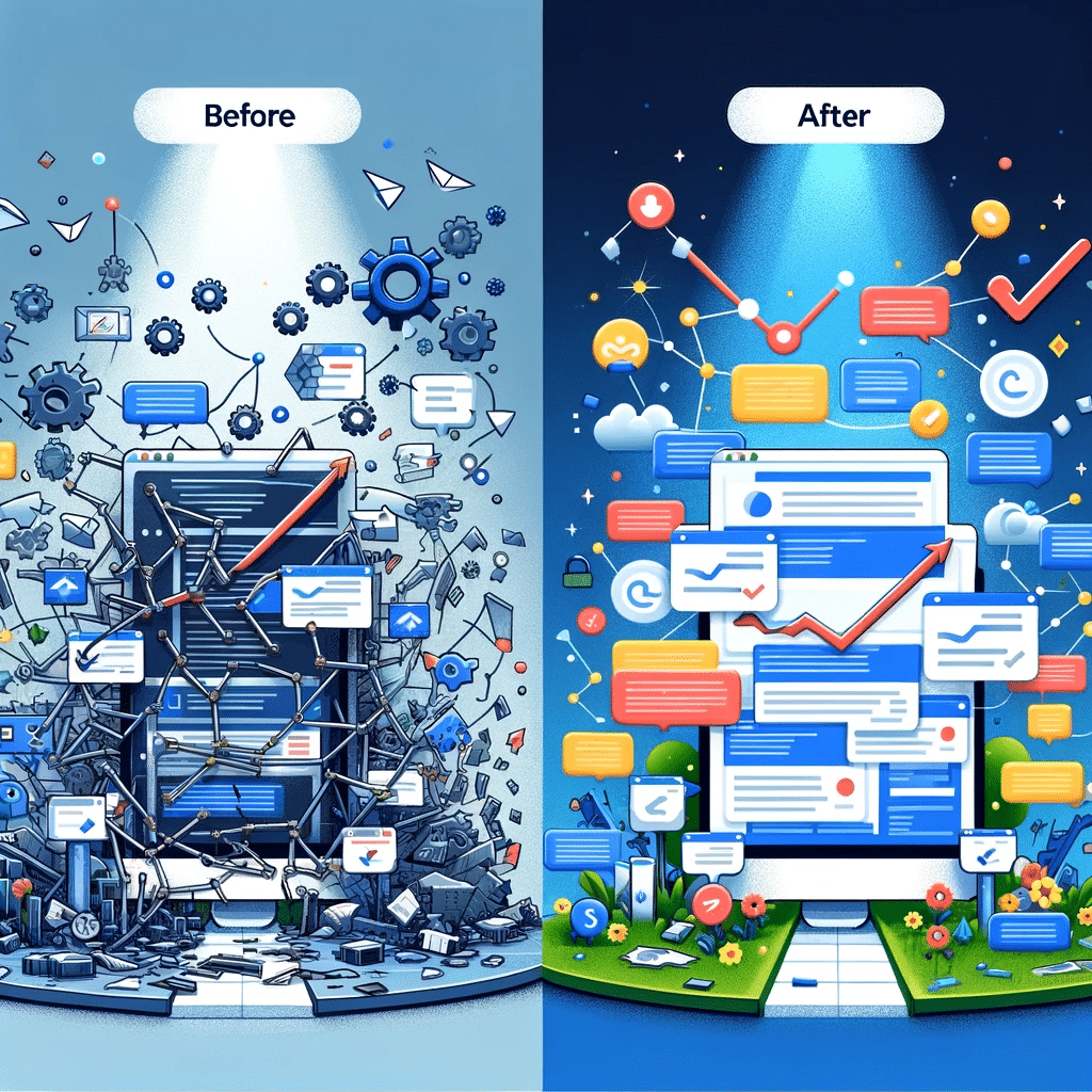 Antes y después de solucionar errores de seguimiento en Ads. Cambios URL para usuario | Posiciona.Digital