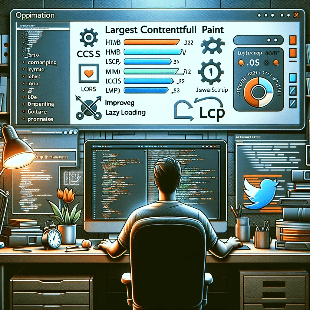 Desarrollador mejorando LCP para experiencia web | Posiciona.Digital