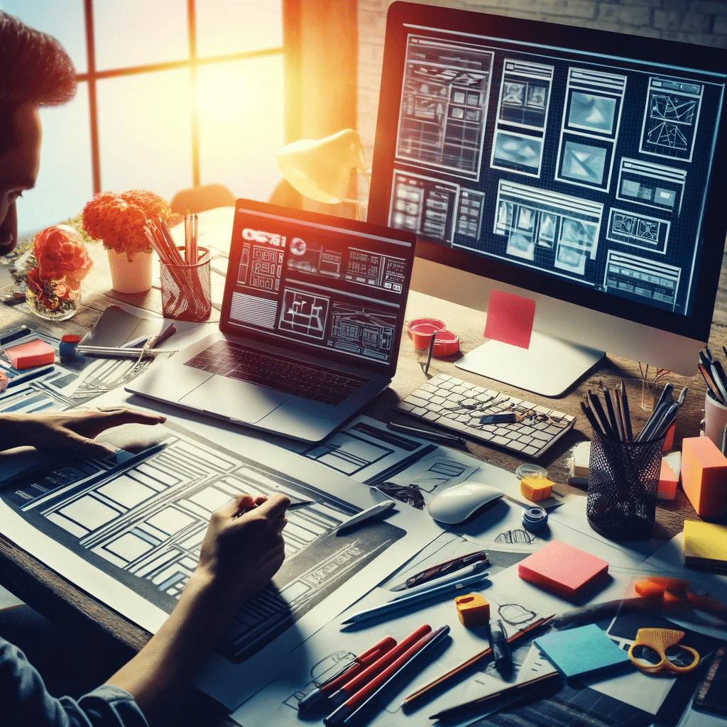 Diseñador digital planificando UX/UI. Creación de contenido focalizado en la ux | Posiciona.Digital