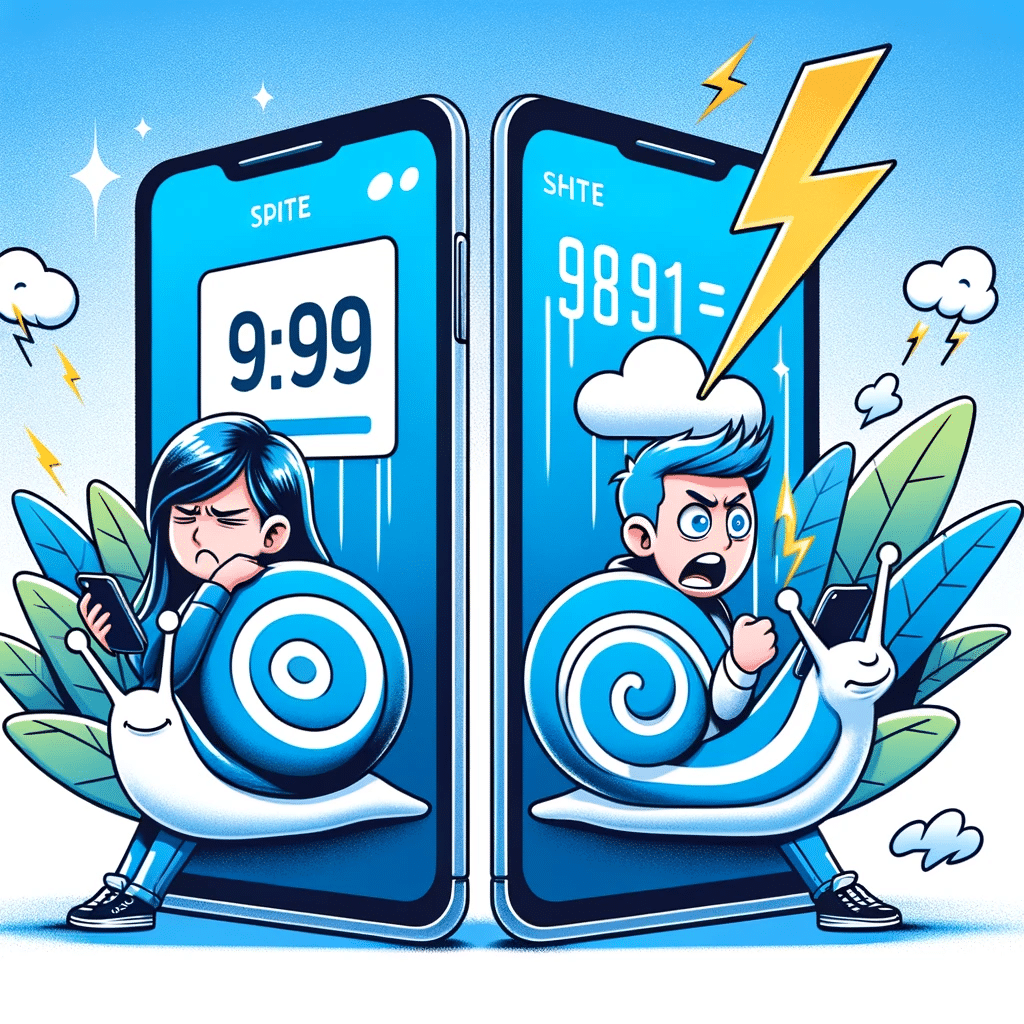 Comparación carga web: caracol vs rayo | Posiciona.Digital