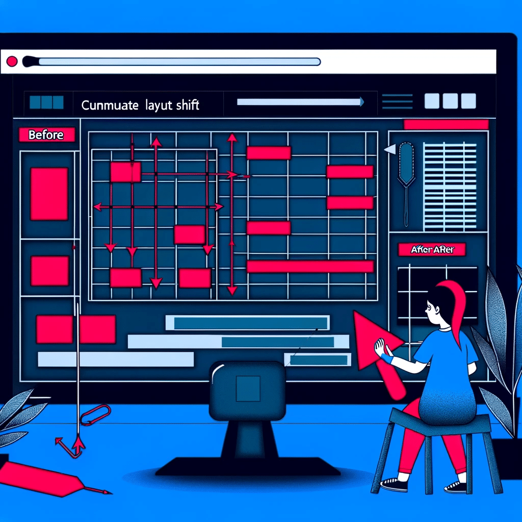 Diseñador web reduciendo CLS para estabilidad | Posiciona.Digital