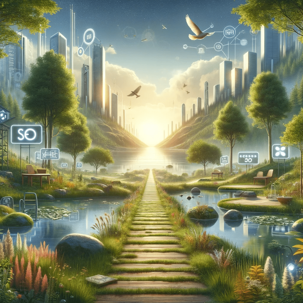 Camino simboliza futuro SEO y reseñas en línea. Compra de reseñas de Google y cómo afectan las reseñas | Posiciona.Digital