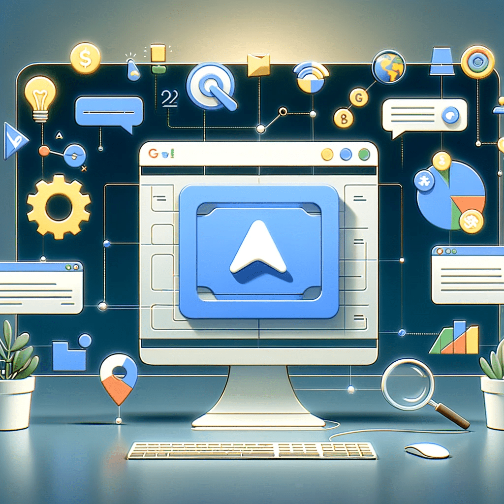 Interfaz de Google Ads mostrando beneficios como visibilidad y eficiencia de costos. Red de display | Posiciona.Digital