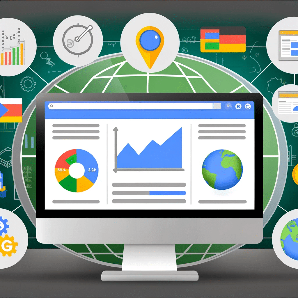 Dashboard de análisis global con KPIs para estrategia Google Ads internacional. | Posiciona.Digital