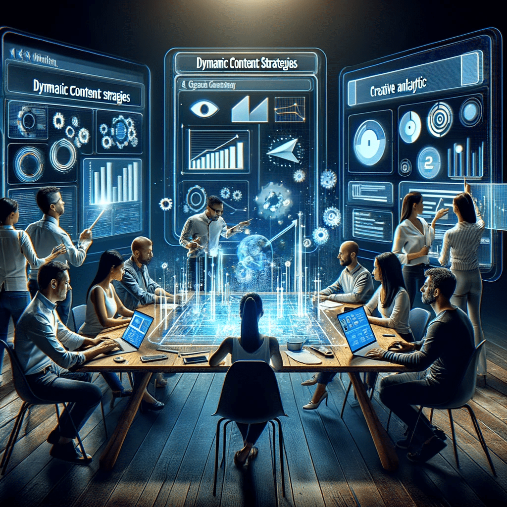 Equipo de marketing optimizando estrategias de contenido dinámico. | Posiciona.Digital
