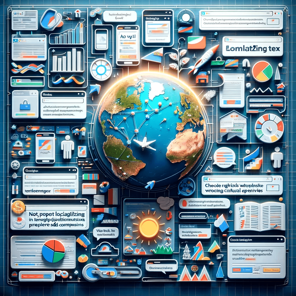 Errores comunes en campañas de Google Ads internacionales destacados visualmente. | Posiciona.Digital