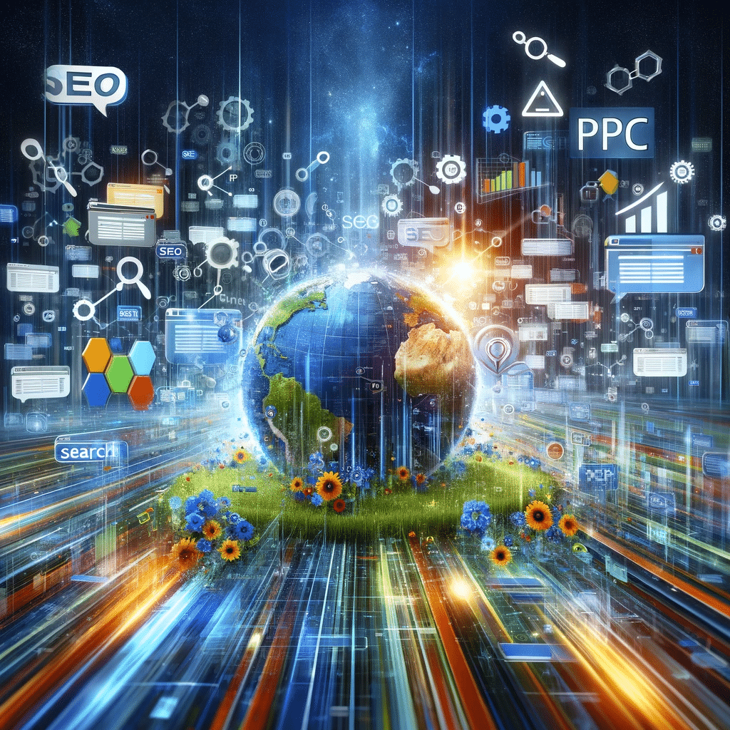 Paisaje digital de SEO publicidad online y redes sociales | Posiciona.Digital