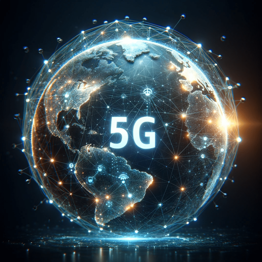Globo digital iluminado simbolizando impacto de 5G. Marketing aplicaciones y internet de las cosas e commerce | Posiciona.Digital