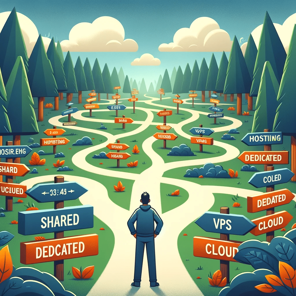 Usuario eligiendo entre distintos tipos de hosting | Posiciona.Digital