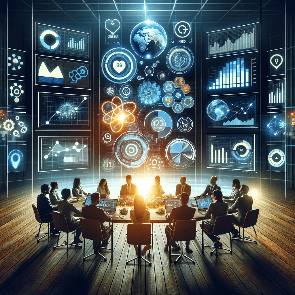 Equipo analiza éxito en marketing digital. Kpis, herramienta y servicio de campaña de marketing medir el éxito al cliente  | Posiciona.Digital