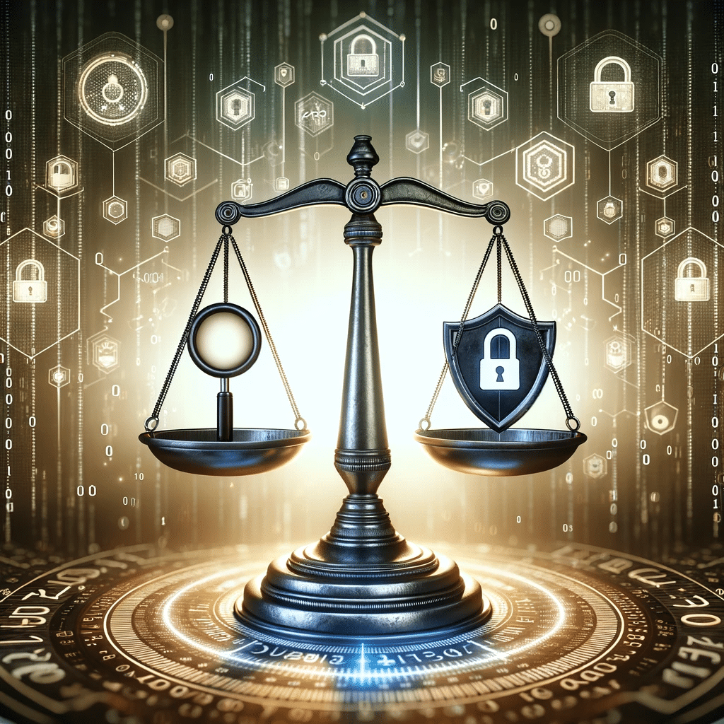 Balanza digital equilibrando SEO y privacidad. Buenas prácticas de Google y ejemplo de estudio para tus necesidades | Posiciona.Digital
