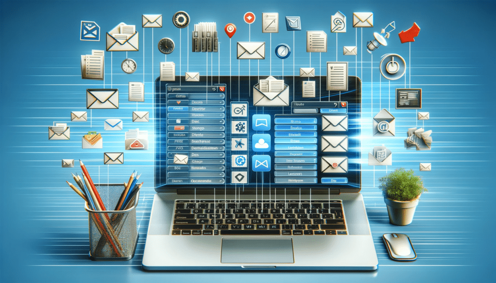 Bandeja de entrada de correo electrónico bien organizada, con carpetas, filtros y etiquetas para categorizar, ordenar y priorizar correos | Posiciona.Digital